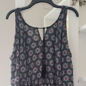 Elastic waist cold shoulder tunic